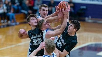Boys Basketball: Lenschow keeps a straight face, powers Burlington Central past Kaneland