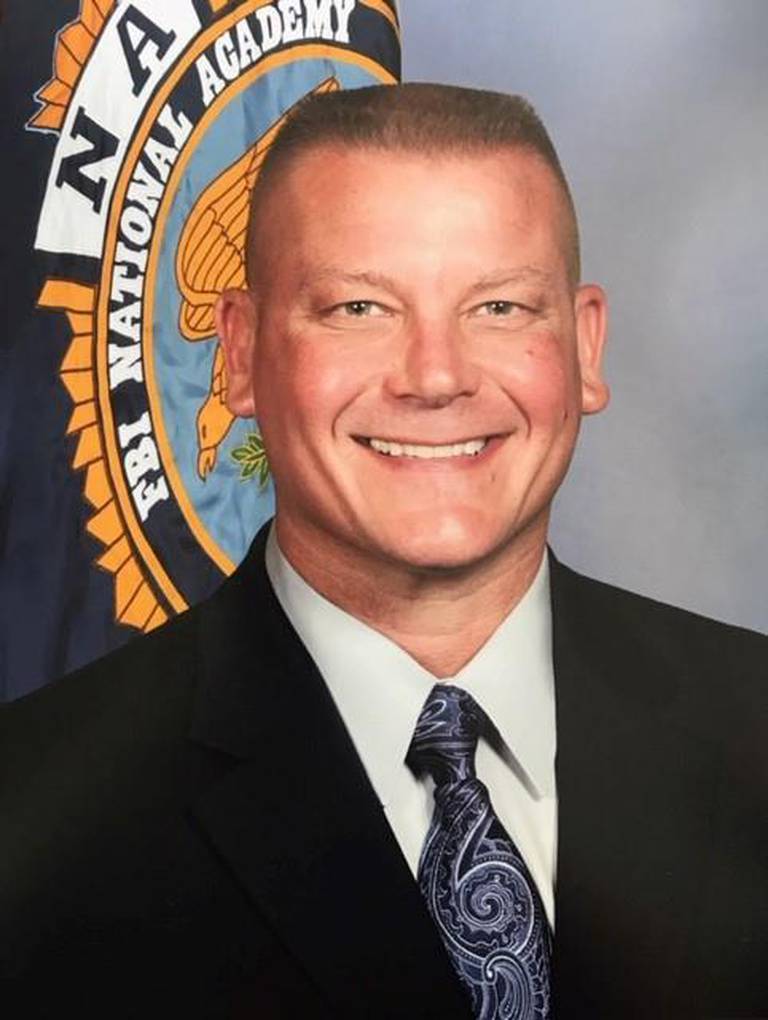 Prairie Grove Police Chief Lawrence Canada, shown here after training at the FBI Academy in 2019, retired this month, May 2022, after completing several important goals he had for the department.