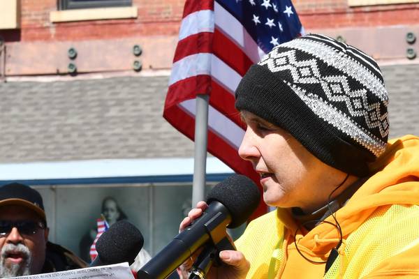 Pledge at No Kings Rally in Oregon, Illinois