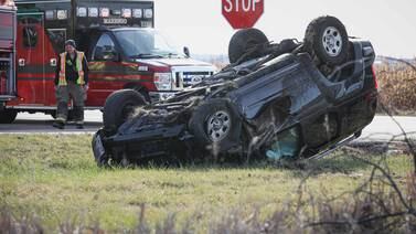 SUV hits tree, rolls over near Marengo