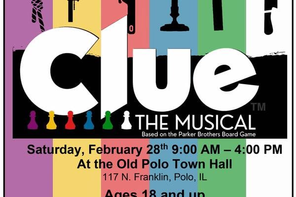 Polo Area Community Theatre auditions for ‘Clue the Musical’ are Feb. 28