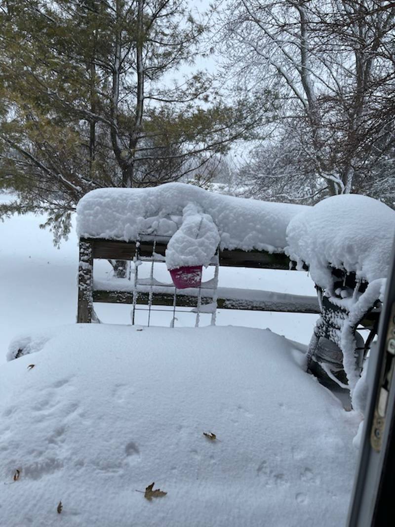 The aftermath of the snow in Cortland on Friday, January 12, 2024