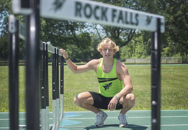 Rock Falls hurdler Mathew Marcum is SVM's boys track athlete of the year.