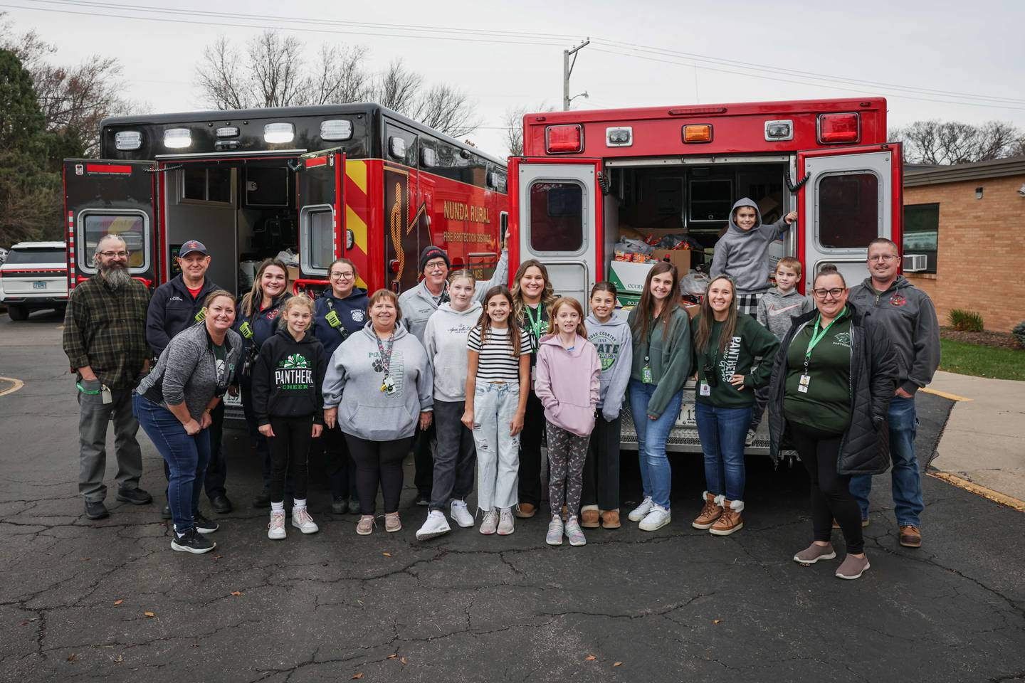Nearly 4,000 items were donated to the Crystal Lake Food Pantry after a Fall 2025 Nunda Rural Fire Protection District and Prairie Grove District 46 food drive.