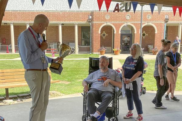 Veterans ride 125 miles in “Bike Across America” competition at Manteno vets home