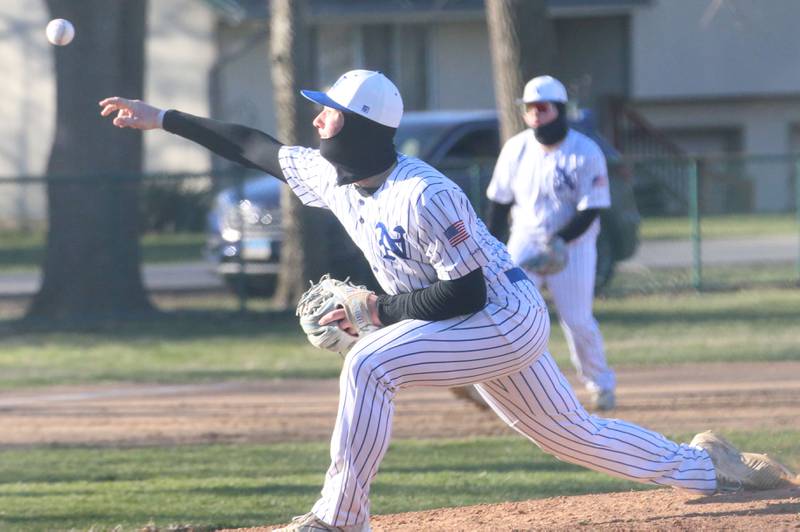 Newark's Toby Steffen lets go of a throw to Marquette on Monday, March 23, 2026 at Newark High School.