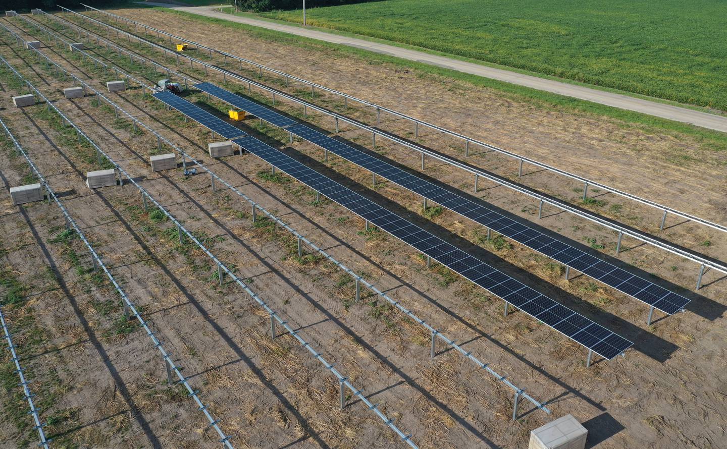 A new solar farm is being erected near the intersection of Epperson Road and Peggy Lane in Princeton. The solar farm is located next to Republic Services building.