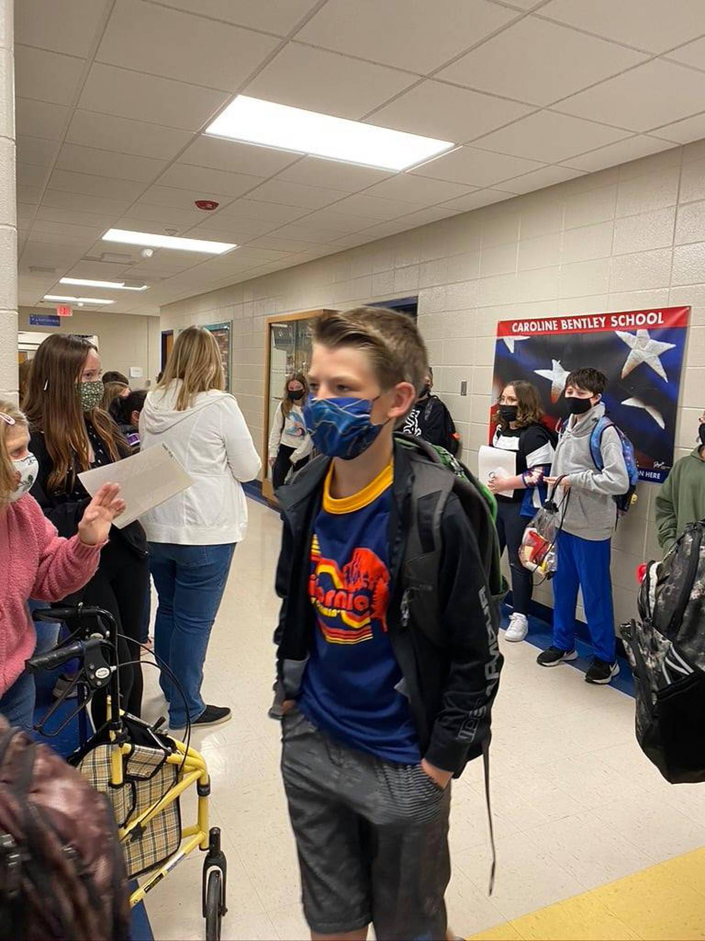 A photo from June 1 posted on the Facebook page for the New Lenox School District 122 shows students outside in face masks. Some parents have expressed concerns about students wearing face masks when they return to in-person learning in the fall.