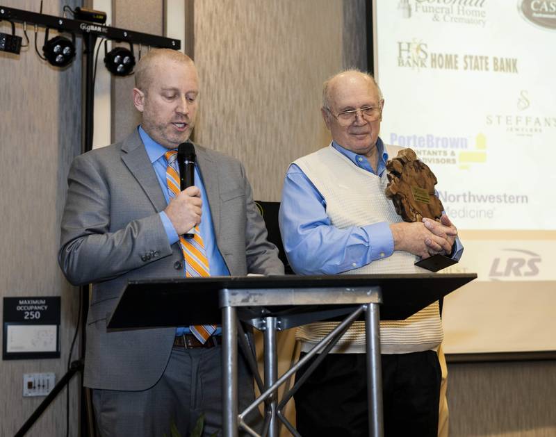 Jerry Eiserman, right, was honored at the McHenry Area Chamber of Commerce's annual gala on Saturday, January 24, 2026, at the Holiday Inn in Crystal Lake.