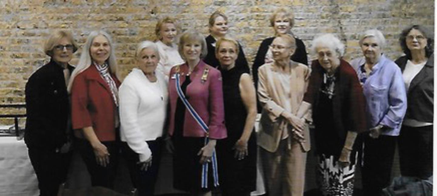Princeton-Illinois Chapter of the Daughters of the American Revolution members celebrating its 130th anniversary