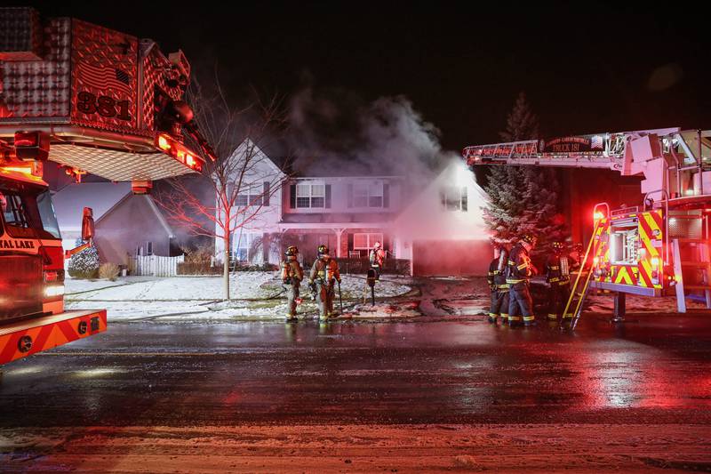 The Crystal Lake Fire Rescue Department responded Saturday, Feb. 25, 2023, to a fire at 1315 Amberwood Drive in Crystal Lake.