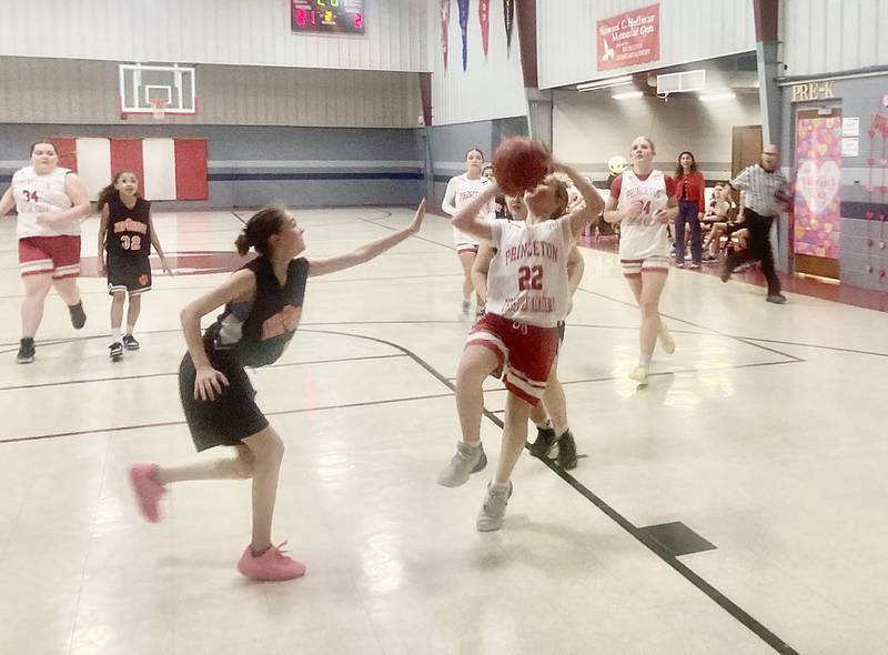 PCA's Callie Odell against Neponset in Saturday's BVEC. Tournament action The BVEC Girls Basketball Conference Tournament tipped off Saturday morning at Princeton Christian Academy's Howard Hoffman Memorial Gymnasium.