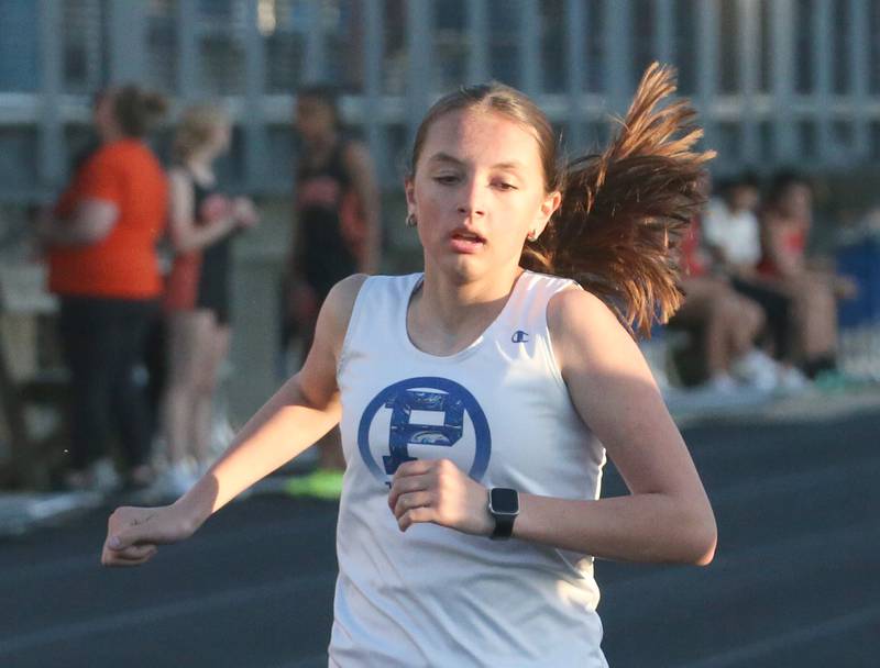 Princeton's Avery Waca competes in the 800 meter run during the Ferris Invitational on Monday, April 15, 2024 at Princeton High School.
