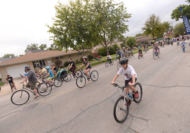 Brookfield families participate in the Family Fun Races during the Cycle Brookfield Criterium on Wednesday, July 24, 2024.
