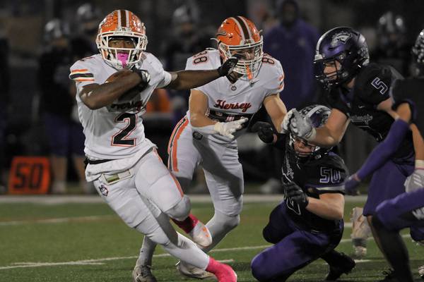 Brandon Jenkins, Hersey blow out Rolling Meadows to cap off perfect MSL East season