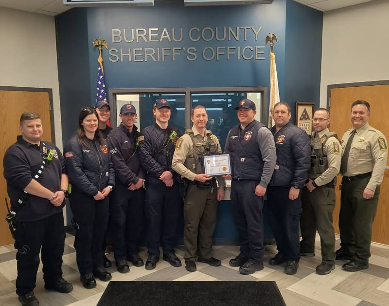 Flanagan received the Emergency Response Commendation with a Distinguished Action Bar for his uniform from the Princeton Fire Department. Flanagan was presented the honor Tuesday.