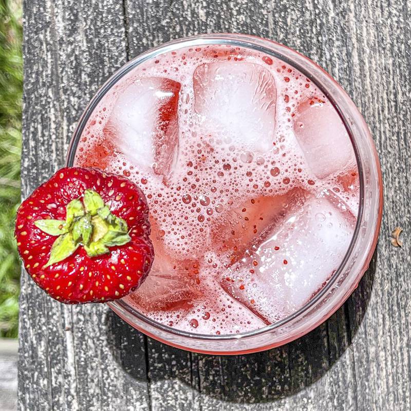 A strawberry-basil tonic mocktail is an alcohol-free option for the holidays.