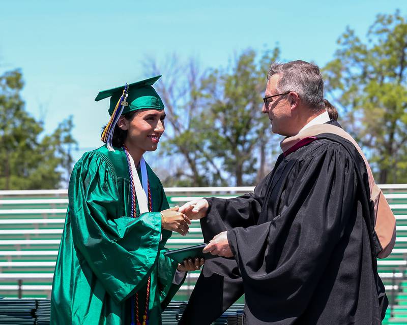 Graduates receive their diplomas at the York High School Graduation Ceremony. May 21, 2023.