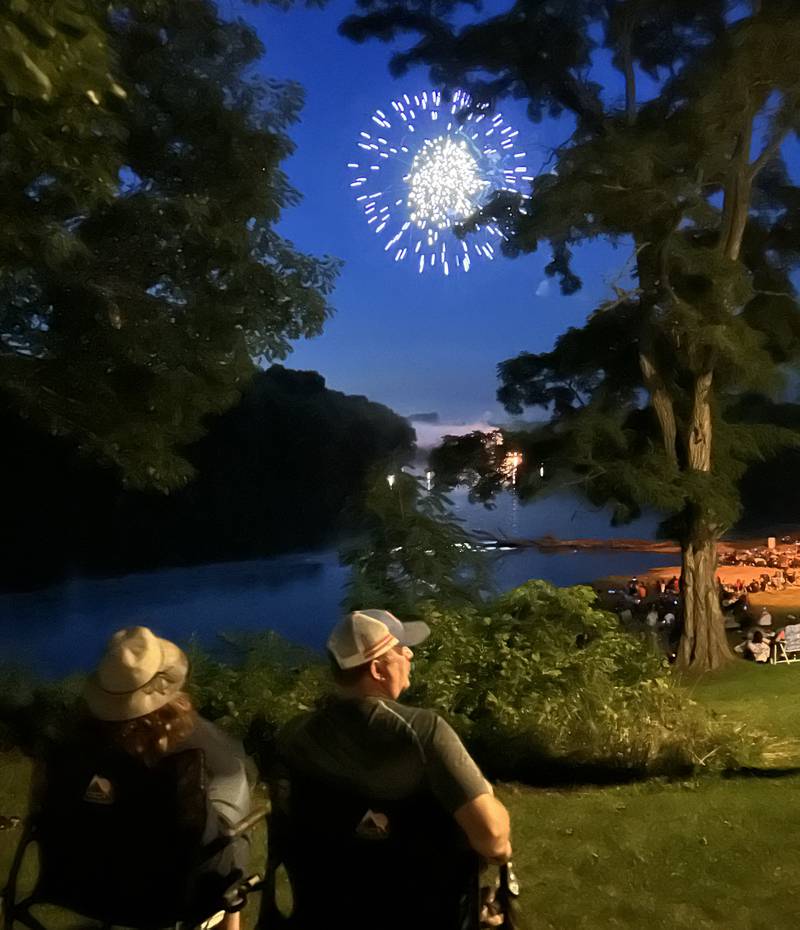 People were lined up all along the bank of the Rock River to watch Prophetstown's fireworks show on Saturday, July 6, 2024 at Prophetstown State Park.
