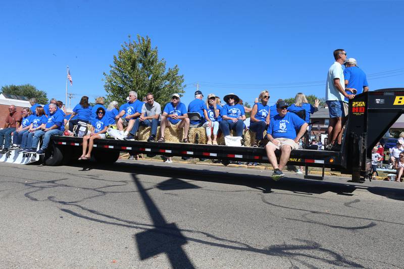 The Princeton High School class of 1973 rides on a float during the 52nd annual Homestead Festival parade on Saturday, Sept. 9, 2023 in Princeton.