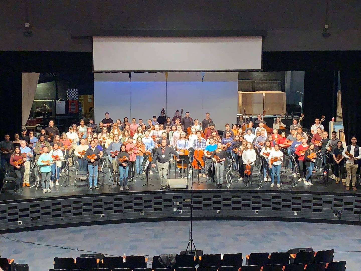 Joliet Township High School Orchestra performing a concert under the direction of Peter Lipari.