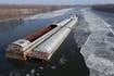 Photos: Barges navigate icy conditions on the Illinois River