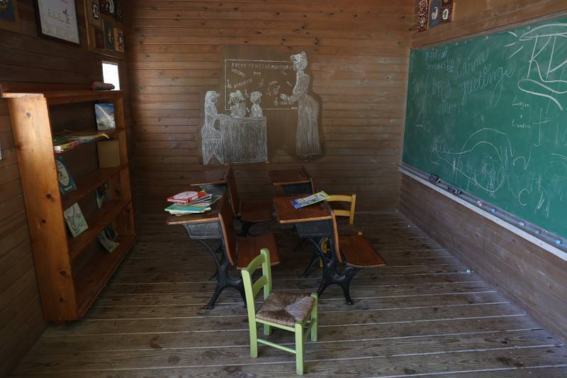 Children can play and read at a little school house at the Children’s Garden in Elwood. The Children’s Garden in Elwood recently celebrated their 25th anniversary. Saturday, July 9, 2022 in Elwood.