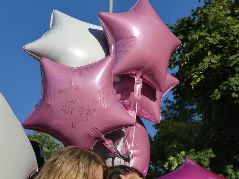 A prayer vigil and balloon release was held at Oriole Park in Chicago on Monday night, August 1, 2022 to mourn the loss of seven killed, including Lauren Dobosz and her four children, in a tragic car crash that occurred Sunday on I-90 near Hampshire.