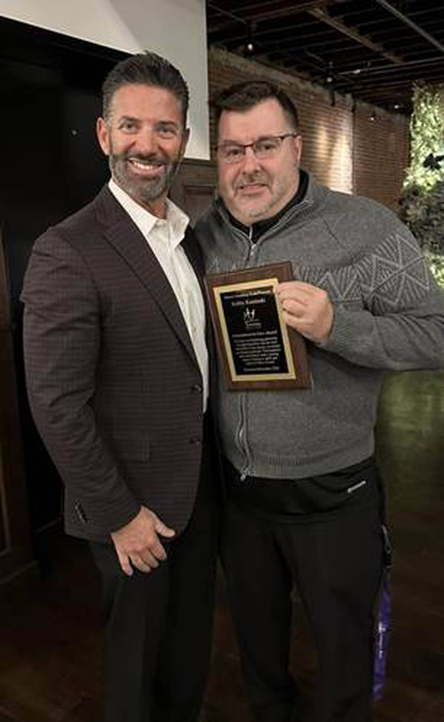 Bobby Kaminski of Boomin DJ was honored for his selfless acts of service, jumping into fundraising committees, DJ-ing events, auctioneering at fundraisers, volunteer work on its 22-acre campus and being an invaluable asset to its mission.