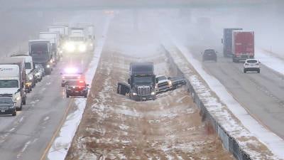 Weather-related crashes temporarily close eastbound I-80 lanes