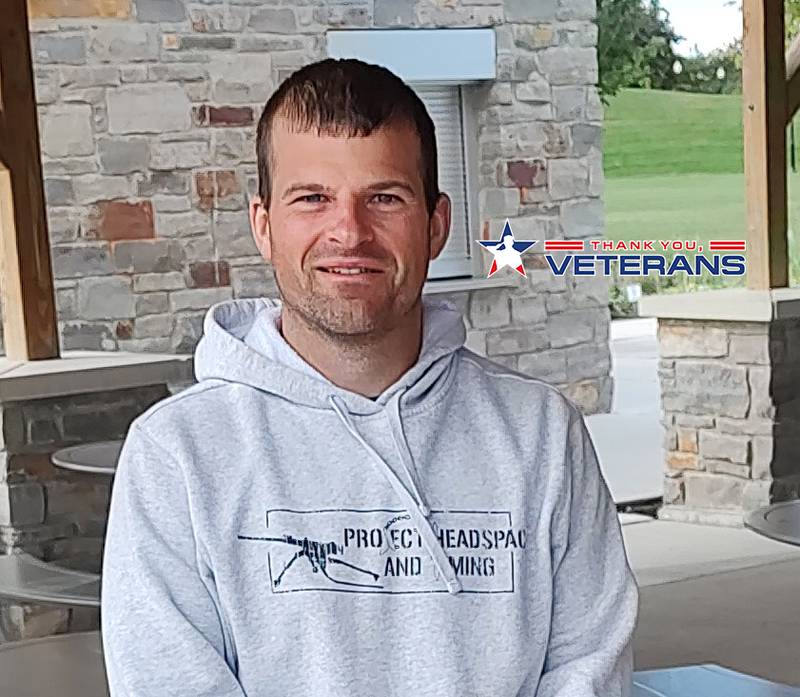 Jared Walters served four years in the Army. He is now an officer with the Manteno Police Department.