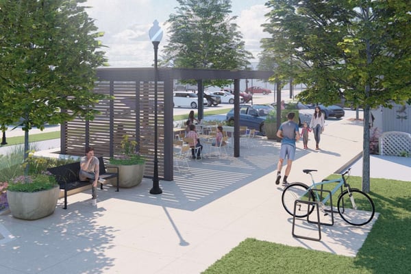 Flexible amenity areas appear in the future for downtown Downers Grove 