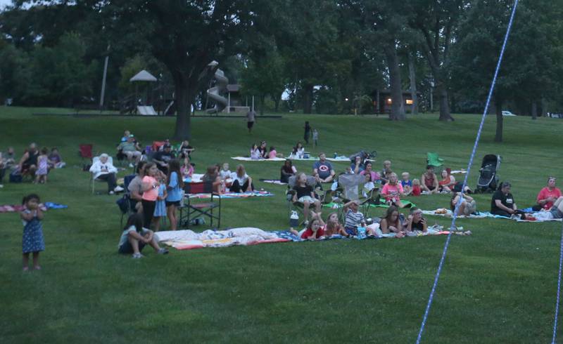 A good-sized crowd attended the “Movie in the Park” night on Friday, Aug. 15, 2025 at Centennial Park in Peru. The movie “Super Mario Bro’s was shown. The event was sponsored by Jessica Strauch State Farm, La Salle-Peru Township High School Foundation, Self Storage and P&D Sign Company!