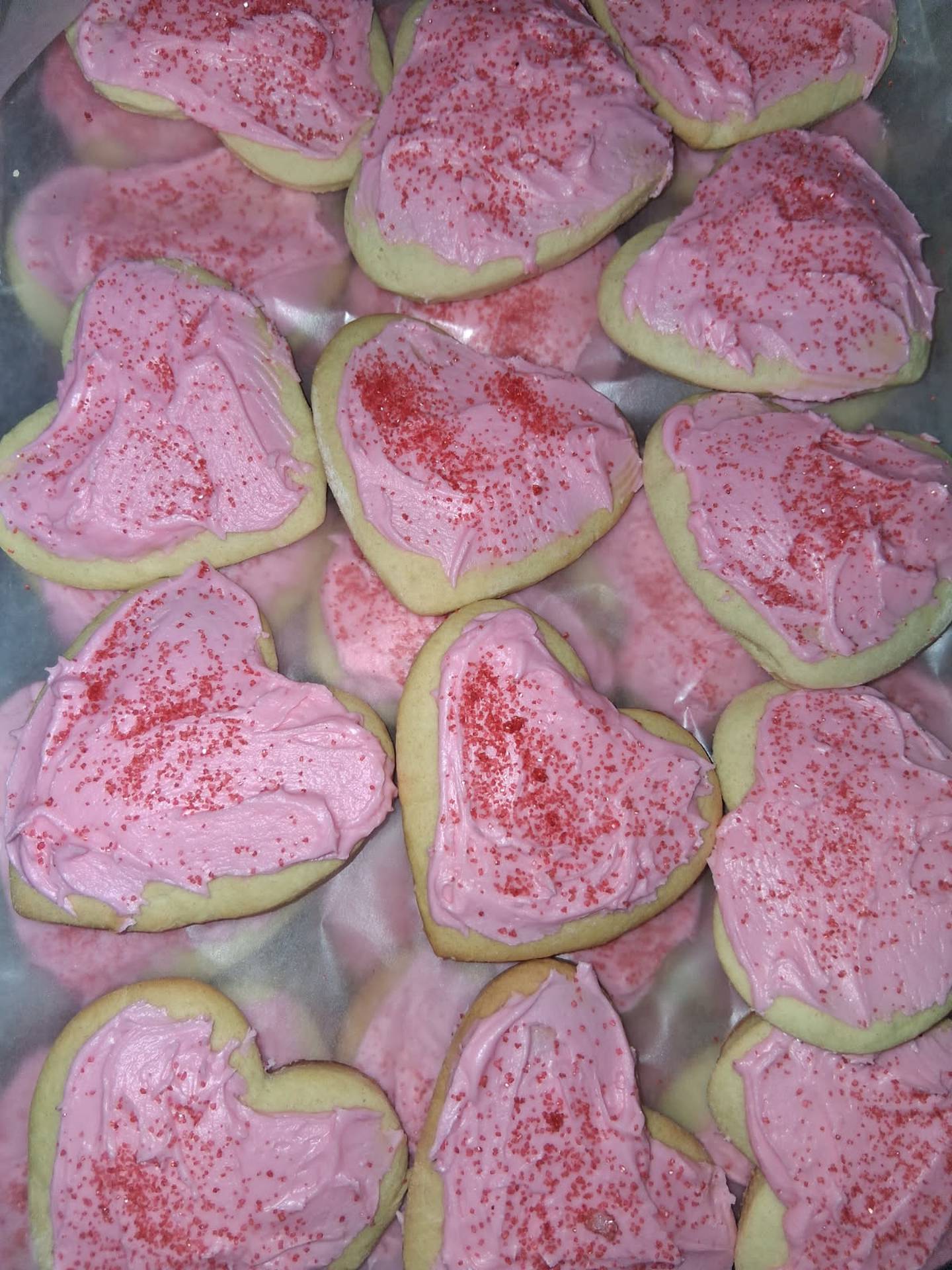 Lovina made special cookies for Valentine's Day.