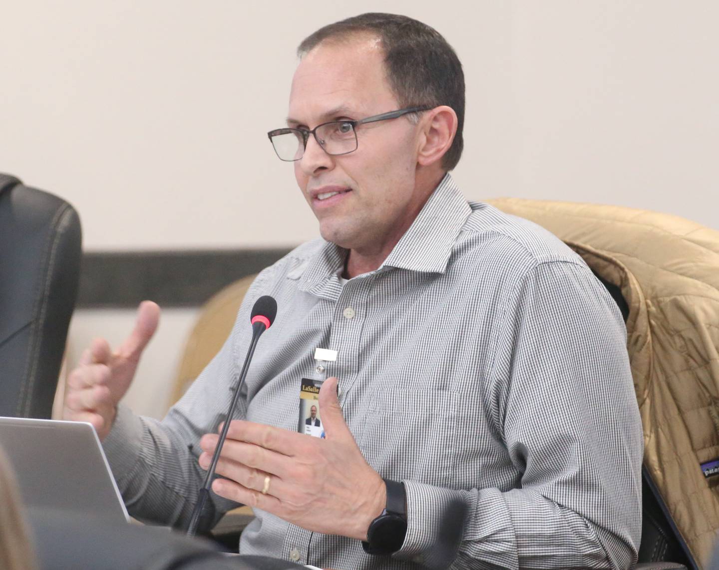 La Salle County Board member Ray Gatza comments on a resolution to declare La Salle County as a Non-Sanctuary County for the current flow of asylum seekers (immigrants) caused by the current border enforcement policies on Thursday, Jan. 11, 2023 at the La Salle County Government Complex in Ottawa.