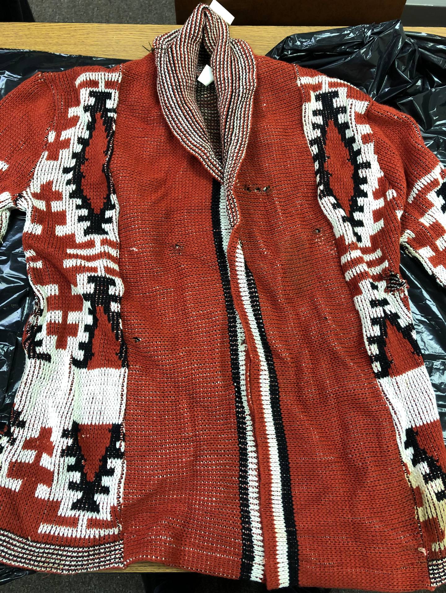 Sweater found with Jane "Seneca" Doe