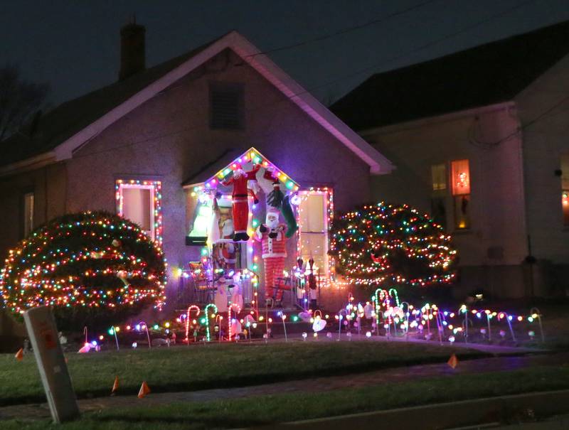 This home features a life size Santa on Tuesday, Dec. 20, 2022 located at 353 Creve Coeur Street in La Salle.