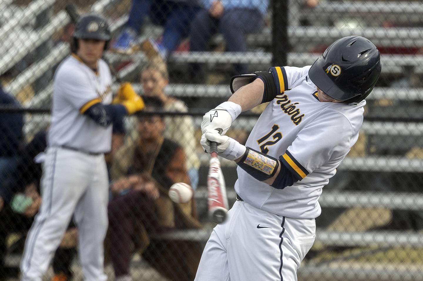 Sterling’s Drew Nettleton ropes an RBI double against Newman Tuesday, March 18, 2025.