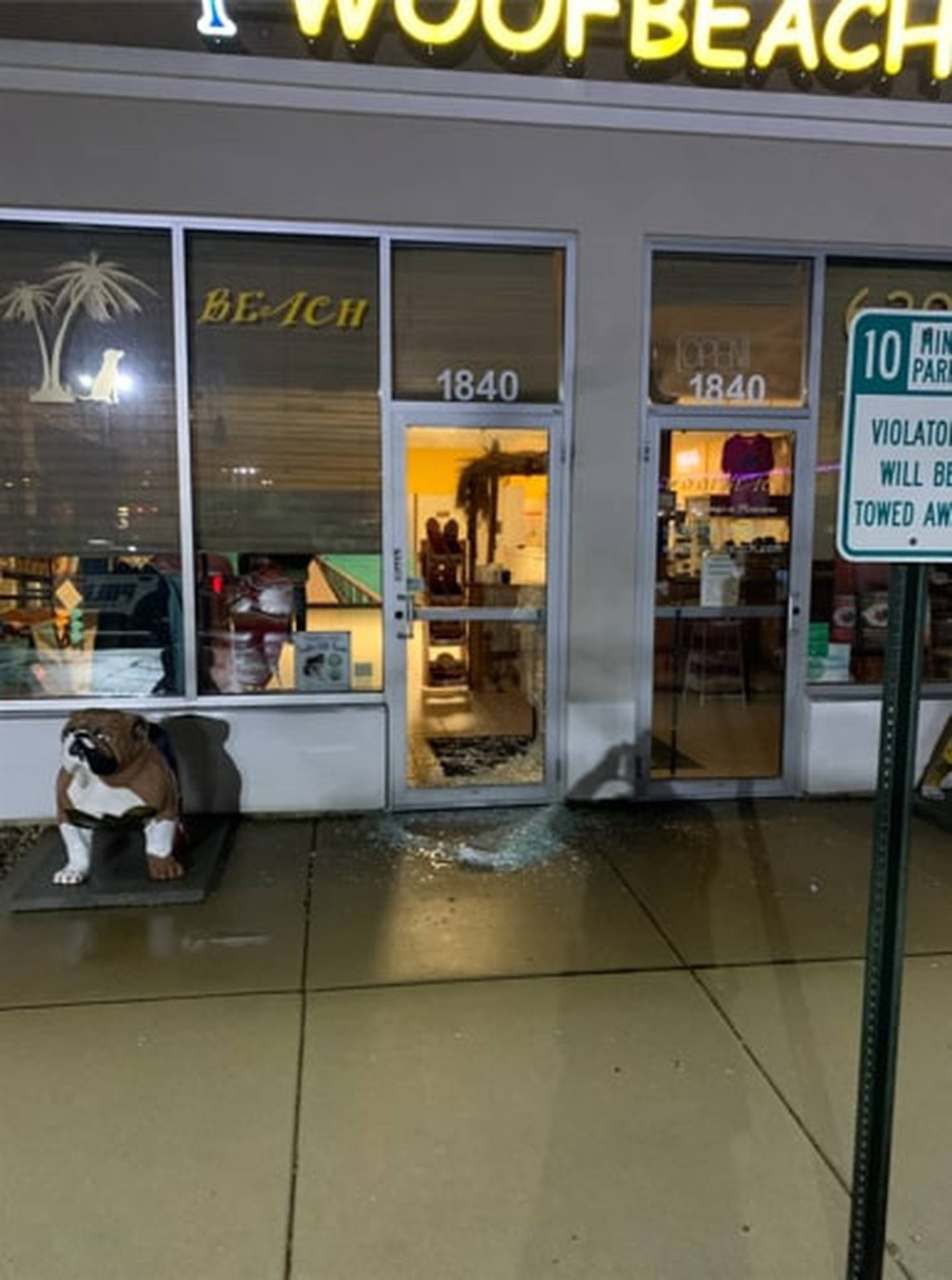 Two Batavia businesses that were also targeted by the Geneva smash-and-grab crew early Wednesday were Woof Beach, 1840 Mill St. and the other business was Liquors & Tobacco, 1804 Mill St., where their glass front doors were broken. Both Batavia and Geneva police are investigating.