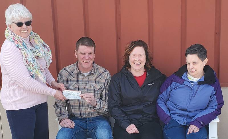 (From left) Michelle Rich, Horizon House CEO, Matt Debo, Dana Debo-Kuhne and Gena Debo present memorial gift of $50,000 to Horizon House of Illinois Valley, Inc on Wednesday, March 29, 2023 at Horizon House in Peru. The donation was made in memory of Michael George Debo who passed away in February, 2023.
Michael Debo was a supporter of Horizon House for over 40 years. Michelle Rich stated, His generosity over the years has made a significant impact on the services and supports Horizon House provides to individuals with disabilities. As the owner of Debo Ace Hardware, Mike generously gave the lead gift to Horizon Houses annual fundraising campaign, The Road to Independence in 2008 and 2016. His sense of community and philanthropic nature is part of his legacy that lives on in his children. His daughter, Dana served as a member of Horizon Houses Board of Directors for 6 years and a member of the agencys Personnel Committee. Both Dana and Matt have been Road to Independence campaign chairpersons, volunteers, and are also generous donors. Additionally, Debo Ace Hardware has hosted annual bake sales and book sales for years that benefit Horizon House. 
Gena Debo receives services from Horizon House and lives in a home that she shares with 5 roommates. The Debos are active in Genas life and share milestones with the friends and Horizon House staff that are important to her. Gena had a birthday last week that her family and friends from Horizon House celebrated together. 
This gift in Mikes memory will be used to further Horizon Houses mission to discover, empower and support opportunities for people with developmental disabilities to achieve their hopes, dreams, and desires in the community.
