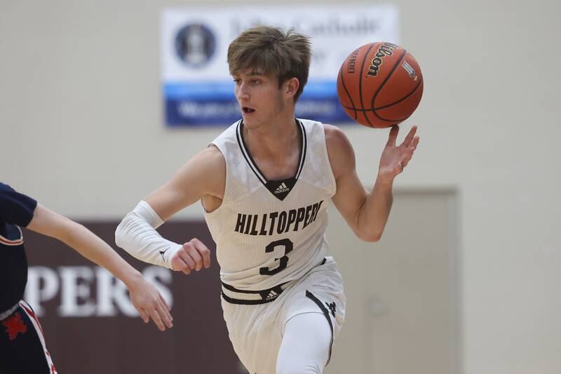 Joliet Catholic’s Tyler Surin makes a move against St. Viator.