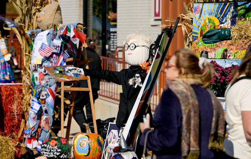 Scarecrows of all shapes and sizes lined the streets of St. Charles during the annual Scarecrow Festival on Saturday, Oct 11, 2025.