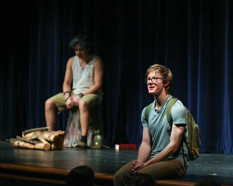 George played by Liam Nelson preform a one act play of A Horse With No Name on Saturday March 22, 2025, held at Lyons Township High School south campus.
