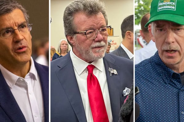 Republican candidates for governor — minus Bailey — try to distance themselves