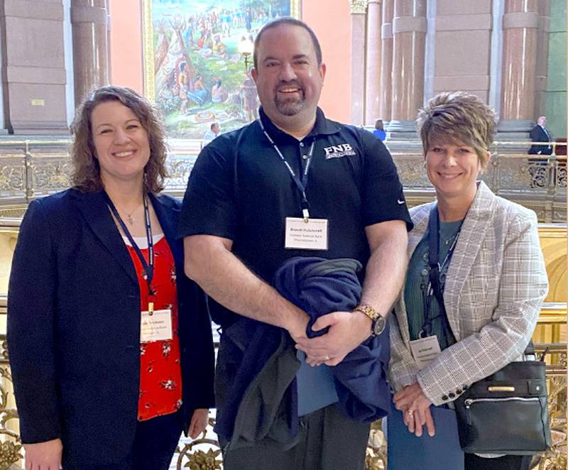 Angie Erickson, left, Brandt Hutchcraft and Jo Lea Holevoet recently graduated from the Future Leaders Alliance program.