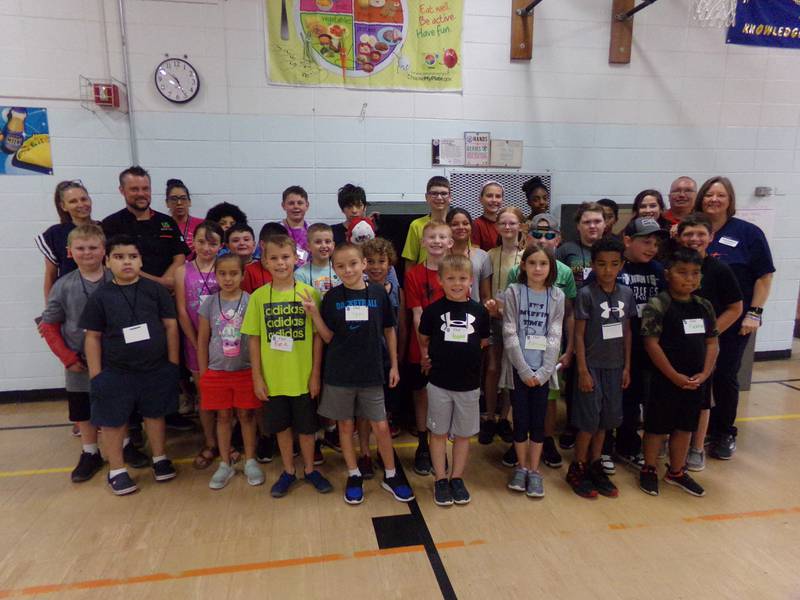 Twenty-nine students participated in the Illinios Junior Chefs program led by the University of Illinois Extension and sponsored by Live Well Streator. They are photographed in a group photo Wednesday, June 22, 2022, along with US Foods chef Matt Dean.