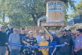 The Rock and Soul Mining Co. in Utica cuts ceremonial ribbon cutting