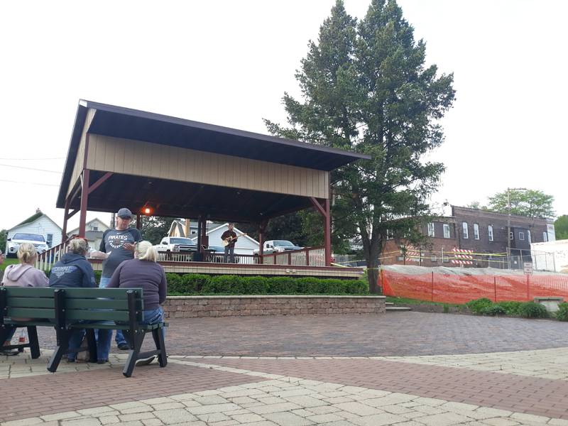 Darrell Data performs on the Mini Park stage Friday, May 19, 2023, during the first Friday Night Market in downtown Spring Valley.