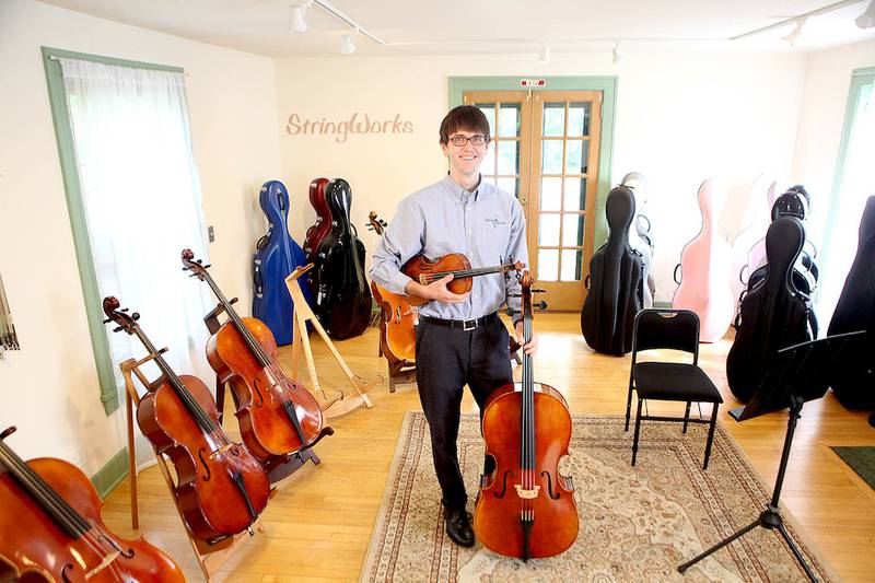 Evan Lowery, vice president of StringWorks, recently opened the company's new facility at 327 Franklin St. in Geneva.