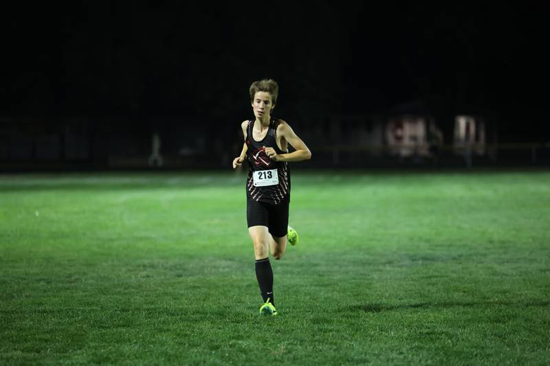 Bradley-Bourbonnais' Sean Quigley runs during the All-City cross country meet at Bishop McNamara on Wednesday, Sept. 17, 2025.